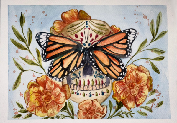 Monarca Día de Muertos Print