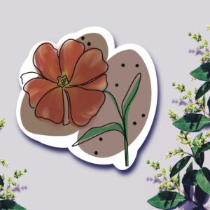 Flor Roja Sticker