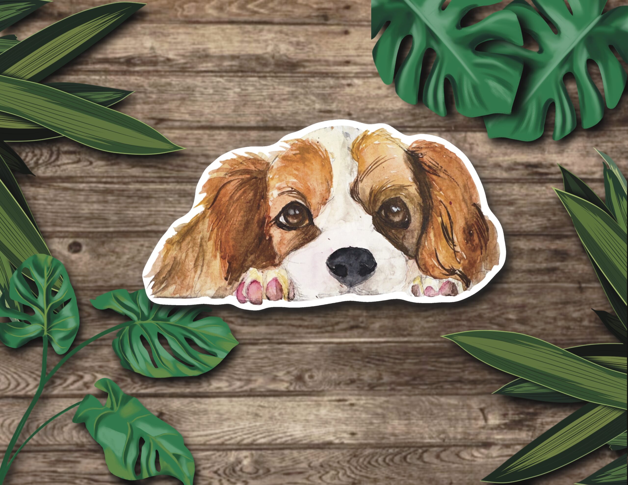 Perrito Acostado Sticker