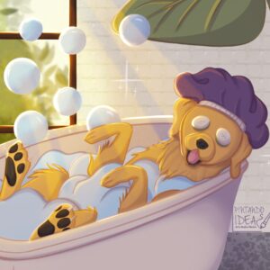 Día de Spa - Arte descargable-Ilustración lista para imprimir